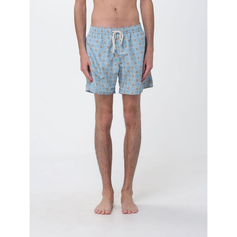 Floral Print Polyester Swim Shorts Nom With Drawstring Waist
